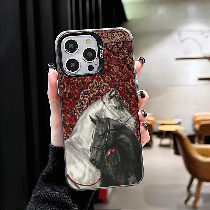 Horse Art Aesthetics Shockproof Phone Case for iPhone 17 Air 16 16E 15 Pro Max 14 Plus 13 Mini 12 Back Cover Anti Fall Fundas