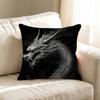 Fashion Black Dragon Pillow Cover For Bedroom Room And Living Room Sofa Decorative Cushion Cover
