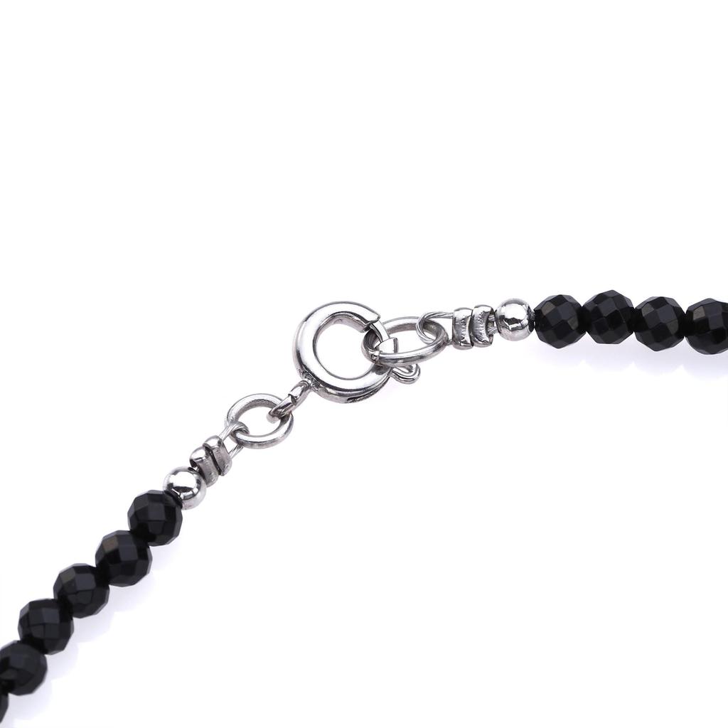 Name Accessories Necklace Choker [2PIECES] pe1511-Onyx-45 [Brand (Onyx - 45cm)]