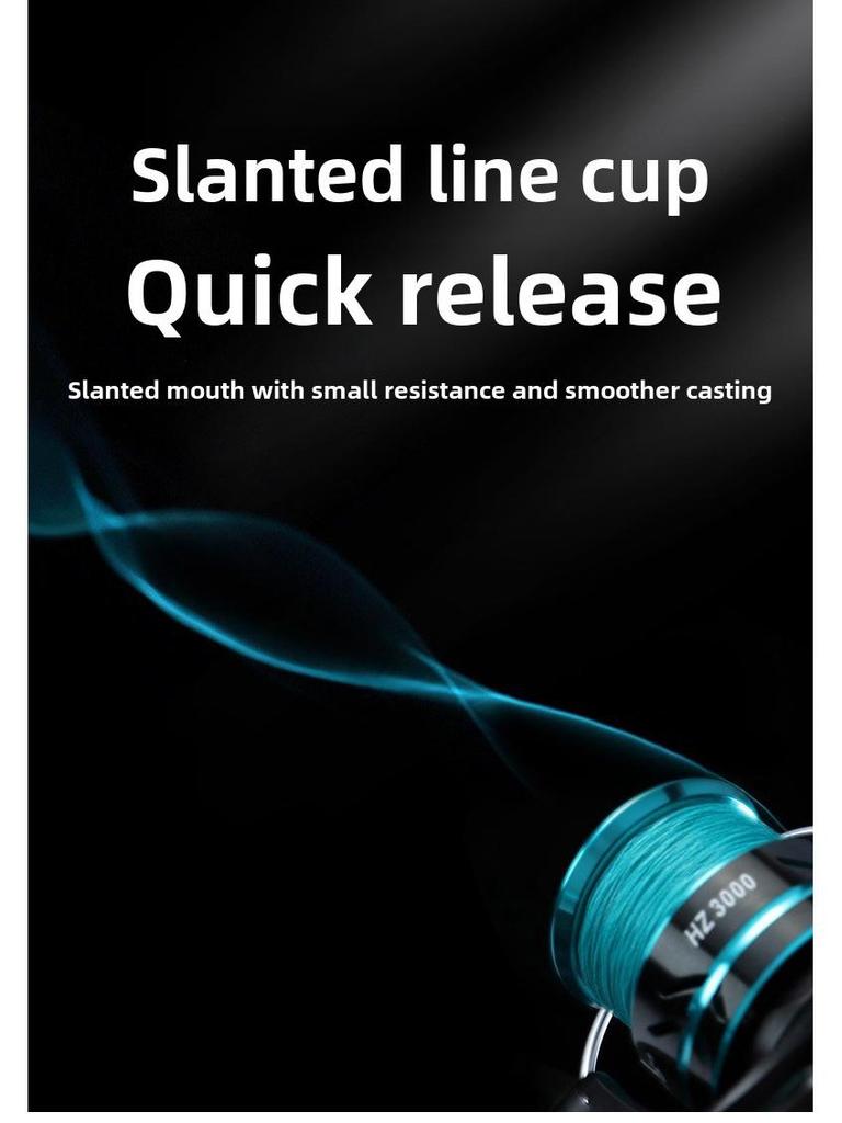 Spinnrolle mit Metallgehäuse zum Salzwasserfischen, Weitwurf, Kunstköderangeln und mehr