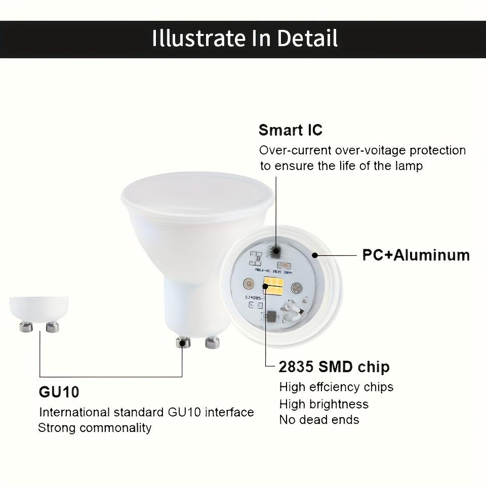 4PCS LED Spotlight Bulb GU10 AC220V 3W 6W 9W 12W 180 Degree Beam Angle High Lumen Indoor LED Energy Saving Lights Bulb