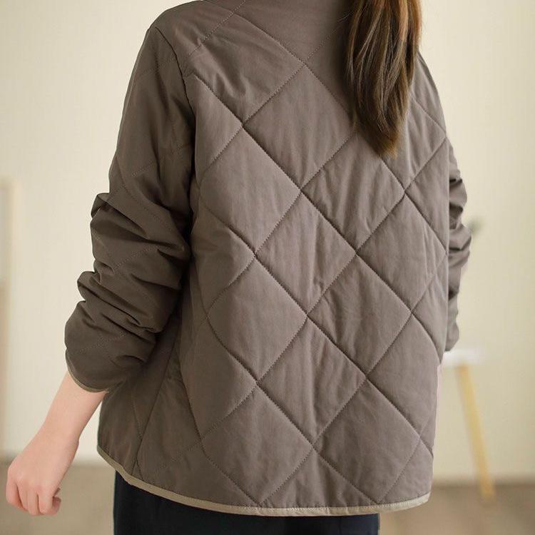 Frauen Jacke Herbst Winter Parkas Weibliche Mittleren Alters Mütter Lose licht Dünne Beiläufige Kurze Warme Baumwolle Gepolsterte Oberbekleidung
