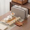 Changshengyuan Portable White Porcelain Travel Tea Set - Thousand Miles Landscape