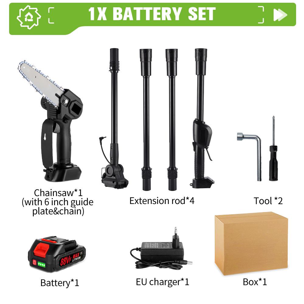 3500W 2.25m Cordless Electric High Branch Saw Telescoping Chainsaw Pruner Home Garden Pruning Tool For Makita 18V Battery