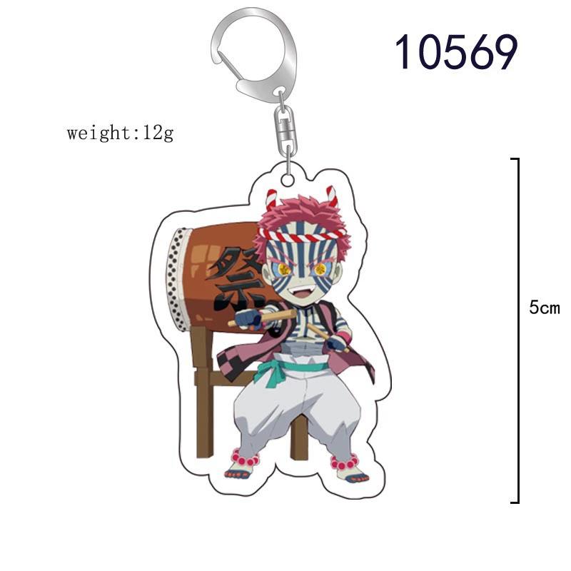 Keychain Pendant Anime Demon Slayer Kimetsu No Yaiba Kamado Tanjirou Double Sided HD Bag Pendant Gift For Fans Cosplay Props Jewelry Gift