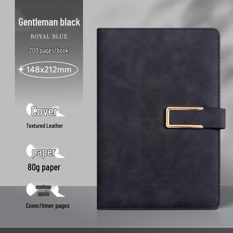Custom Logo A5/B5 Leather Notebook Gift Set for Office Meetings