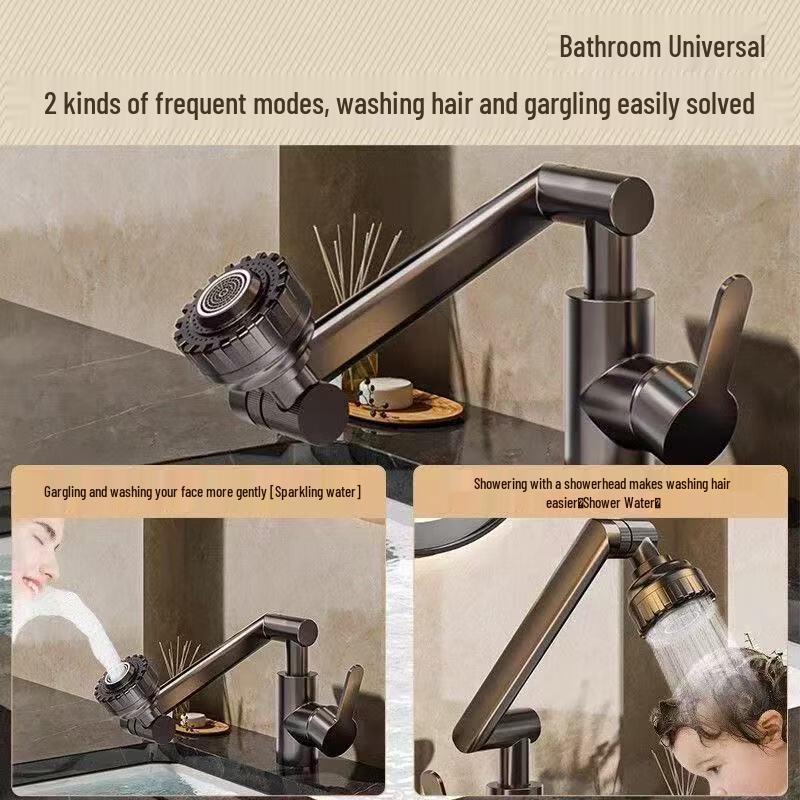 OPLSED Stainless Steel Robotic Arm Bathroom Faucet