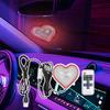 Automotive Interior Decoration Neon Lighting Heart Light Heart-Shaped Ambient Light Car Interior Ambient Light Decorative Lamp