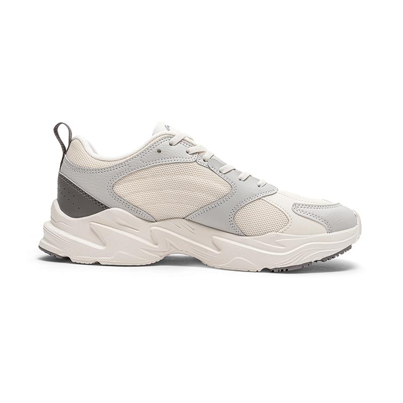 Li Ning Pulse Retro Trendy Slip Resistant Durable Lightweight Low Top Dad Shoes Men Sneakers Rock-Gray AGCV145-4