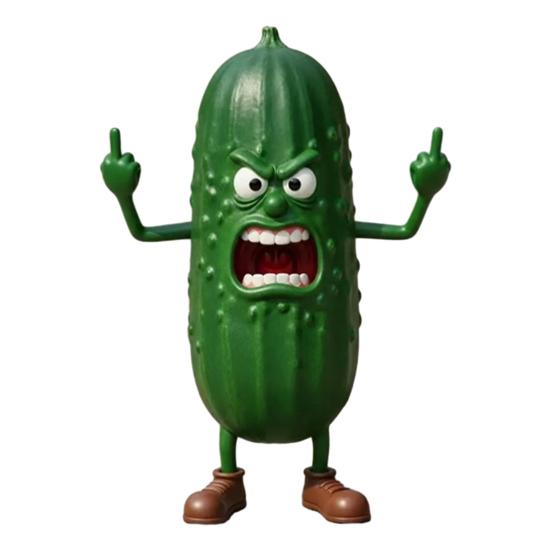 Angry Fruit Figurine Flipping The Bird Fruit Series Resin Ornament Stress Relief Middle Finger Fruit Statue for Office Desk Decoration