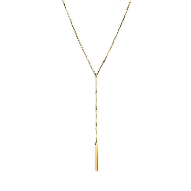 eManco Korean Style Gold-Plated Stainless Steel Necklace for Women