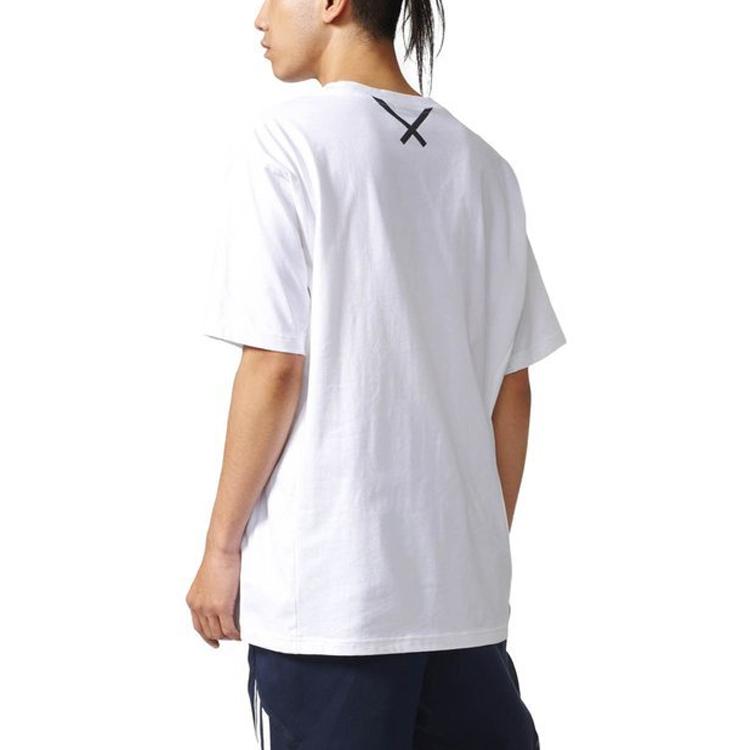 Adidas Originals Trefoil Reflective Cross Pattern Short Sleeve T-Shirt Men Tops White BQ3054