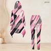 Women Plus Size Geometric Printed Hooded Long Sleeve High Low Top Fitted Pants Set