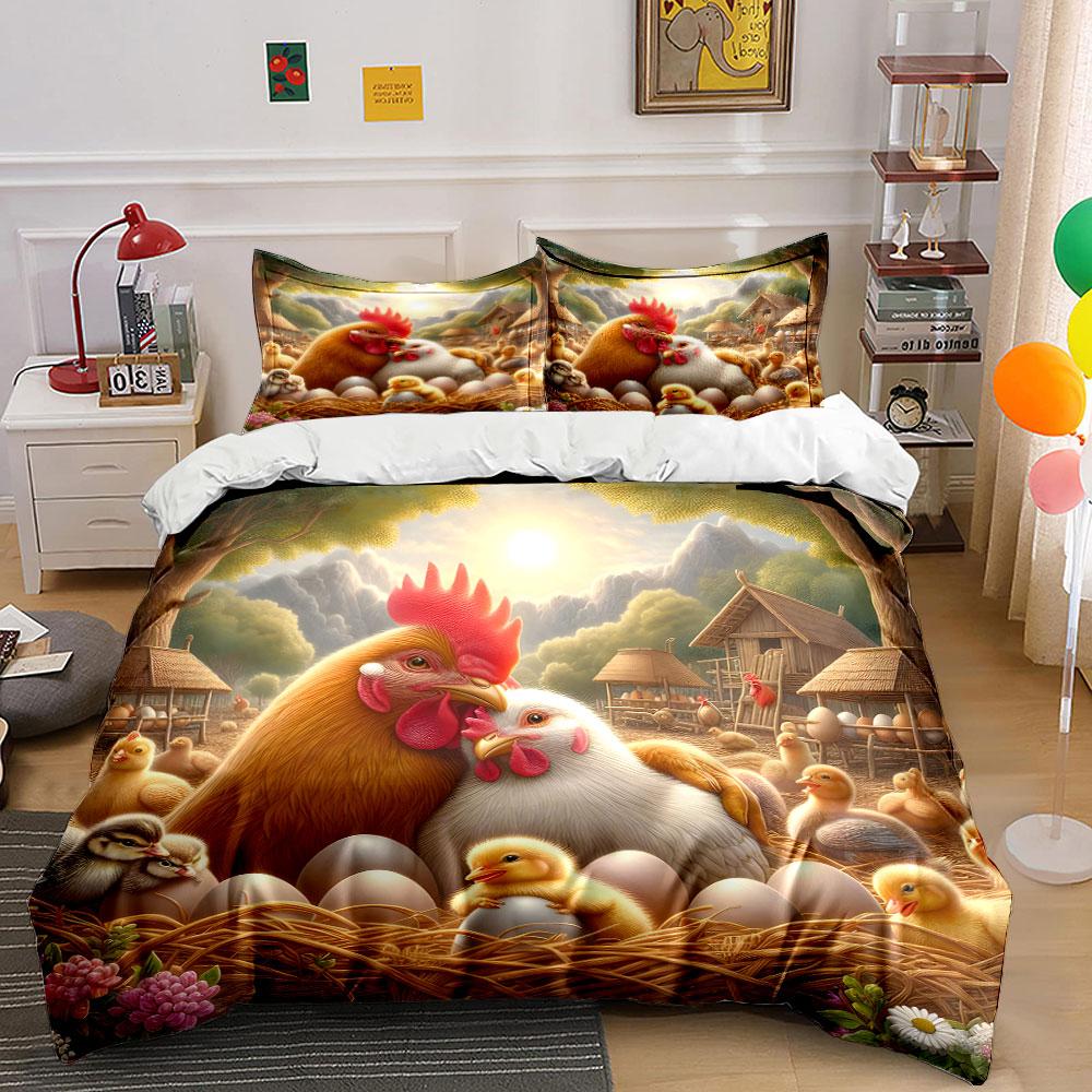 "Cozy Farmyard Bliss" Bedding sets Duvet covers Pillowcases(1* Duvet Cover 2* Pillowcases without duvet insert)