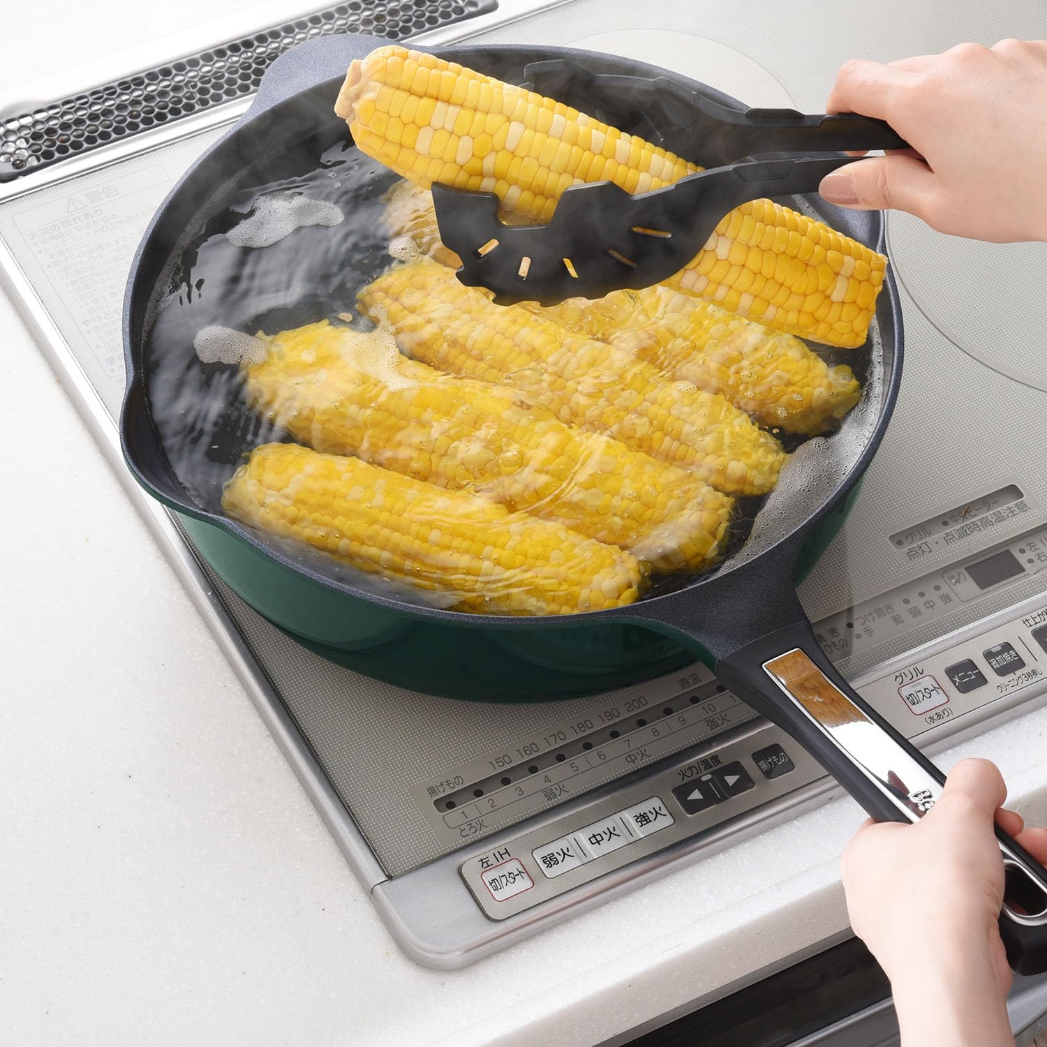 

Ernest Super Belfina Premium 30cm Deep Frying Pan Wide Bottom for Efficient Easy Induction a favorite brand of major restaurants Multi-Pan, (Super зелений