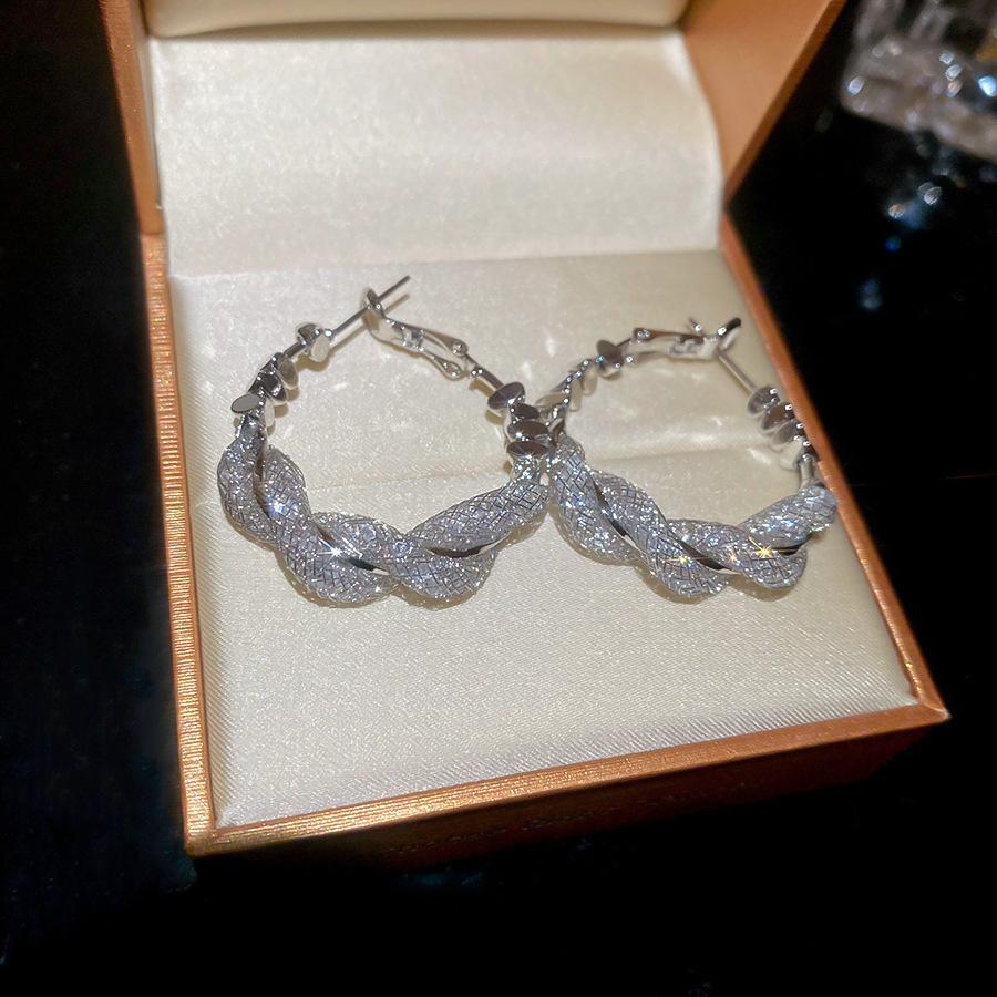 Geometric Double-layer Earrings, European and American Personality Trend Earrings, Casual Versatile Earrings, Niche