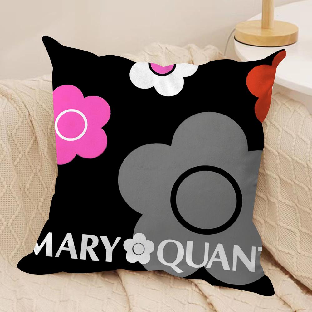 Coole MMary QQuant Kissenbezüge Kurzer Plüsch Beidseitiger Druck Quadratische Kissenbezüge für Sofa Heimkissen Dekoration