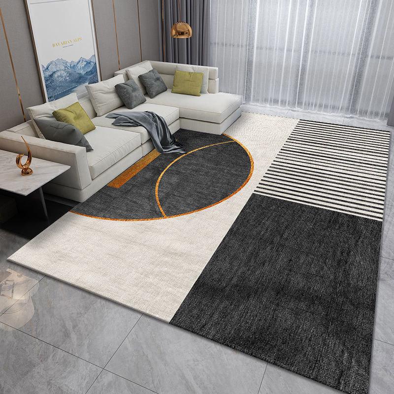 Modern Large Area Rug - Washable Carpet for Living Room or Bedroom with Nordic Style