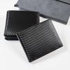 Horizontal Wallet Ticket Holder Carbon Fiber Wallets ID Credit Card Holder Men's Wallet Coin Purse