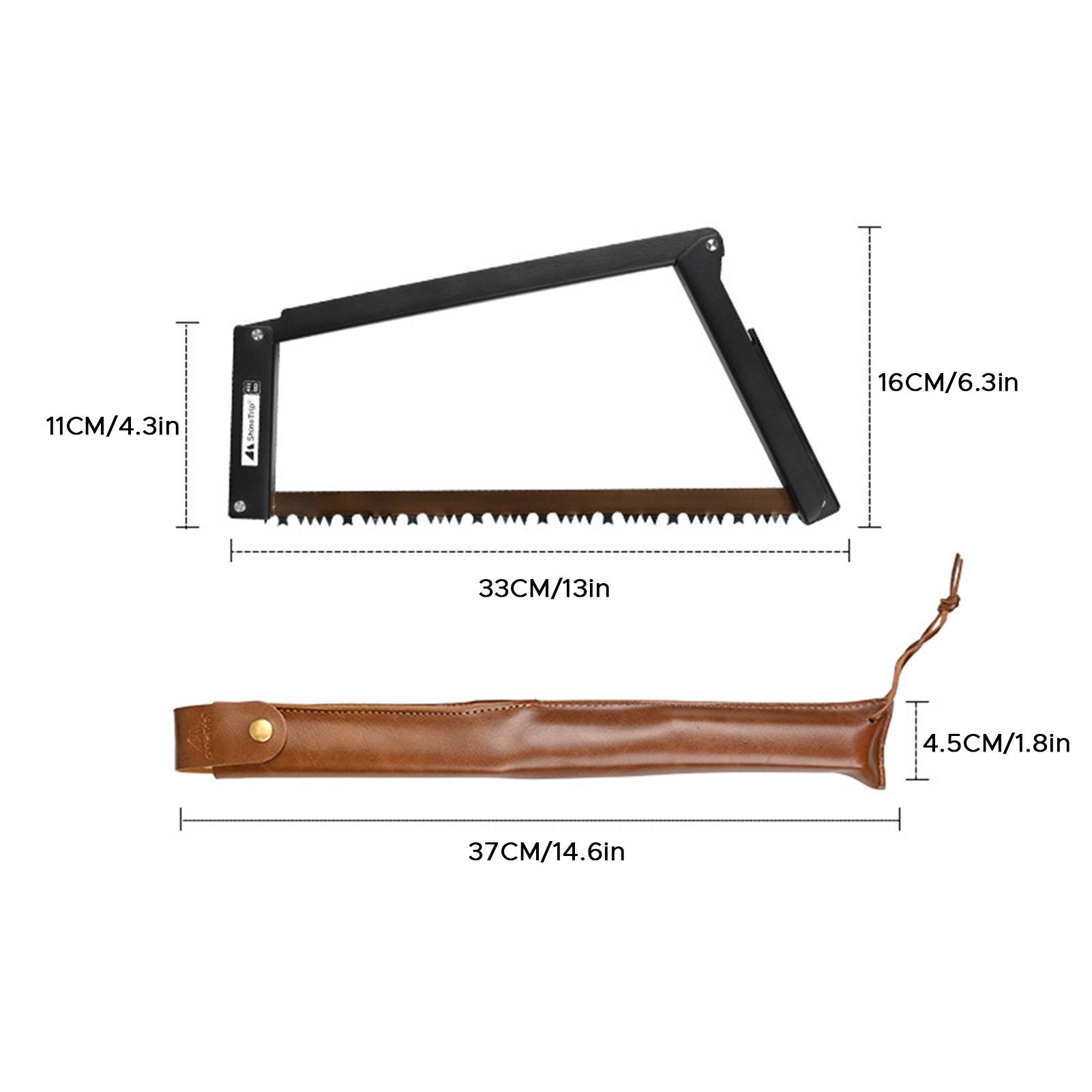 

Складная пила для кемпинга и выживания, складная лучковая пила для резки как сухой, так и влажной древесины, лезвие из стали с высоким содержанием марганца, легкое чёрный