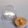 Gewürzglas mit Bambusdeckel Silikondichtung Glasbehälter Klares Glas für Tee Gewürze Trockenwaren Küche