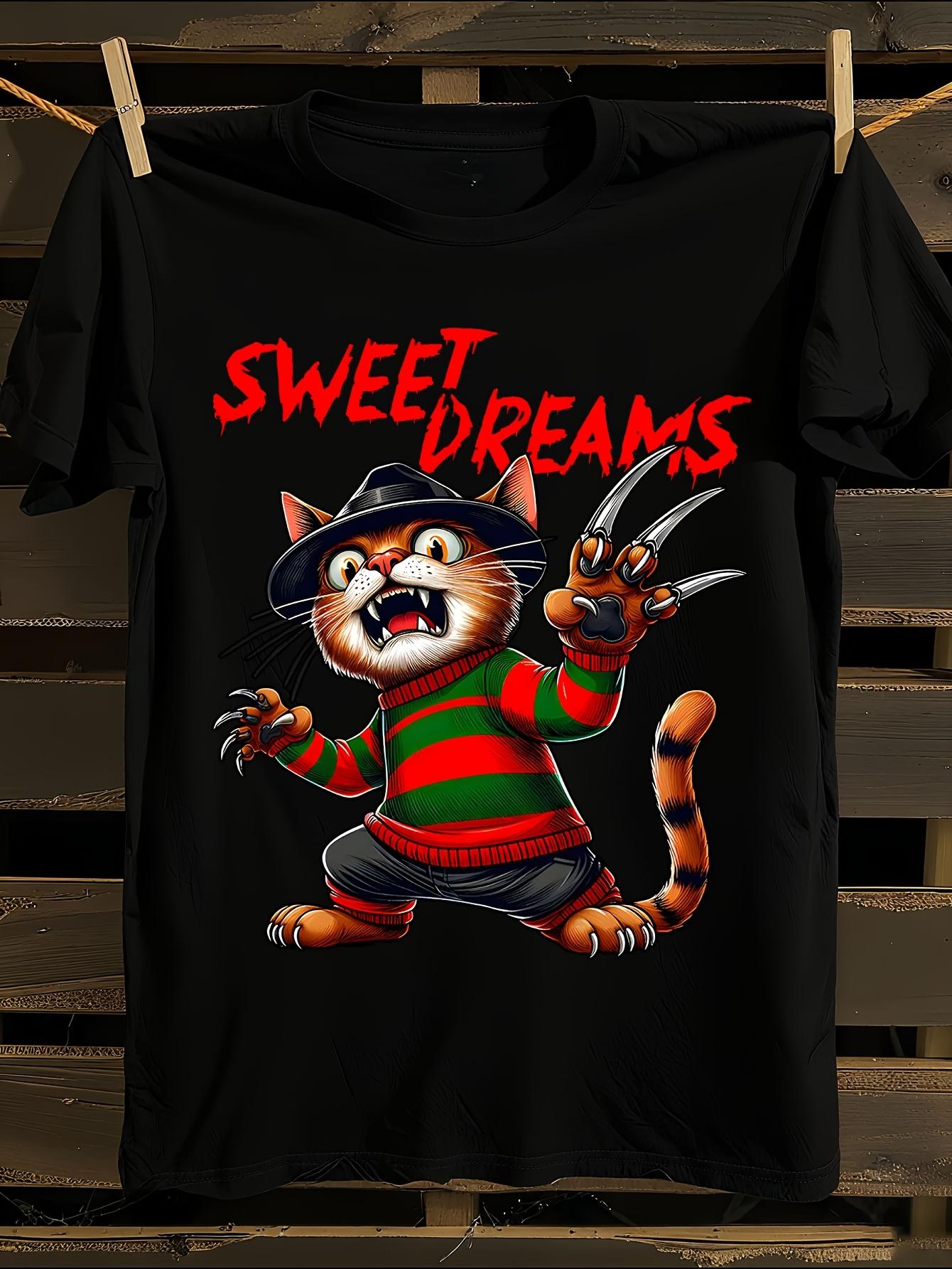 Horror Cat Sweet Dreams Graphic Tshirt XXL