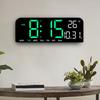 Digital Alarm Clock Large LED Di Lay Desk Wall Clock with Temperature Date Week Di Lay   Brightness 12 24H Di Lay for Home Bedroom