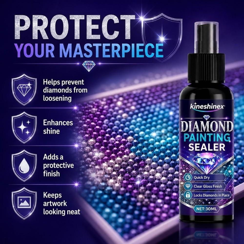 Quick Dry Diamond Painting Sealer Spray Clear Finish Puzzle Fixative  Cross Stitch Crafts