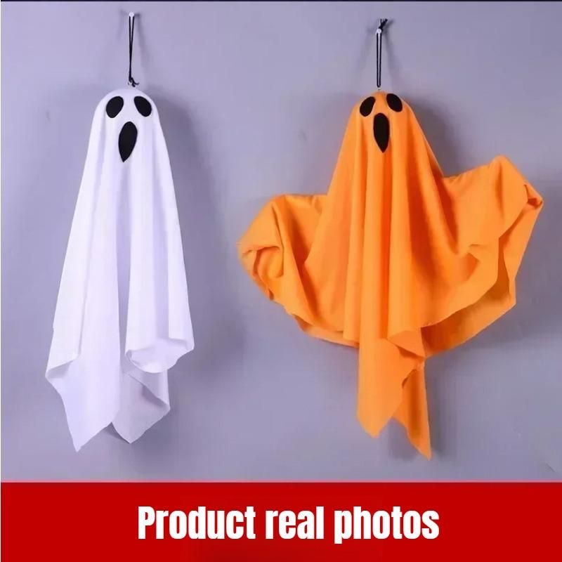 LED Glow Ghost Halloween Home Indoor Outdoor Decoration Party Supplies 2026 Haunted House Bar Hanging Horror Props with Lights