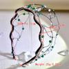 Bling Bling Rhinestone Decorative Wide Brimmed Head Band Net Hair Hoop Vintage Hair Accessories For Women And Girls