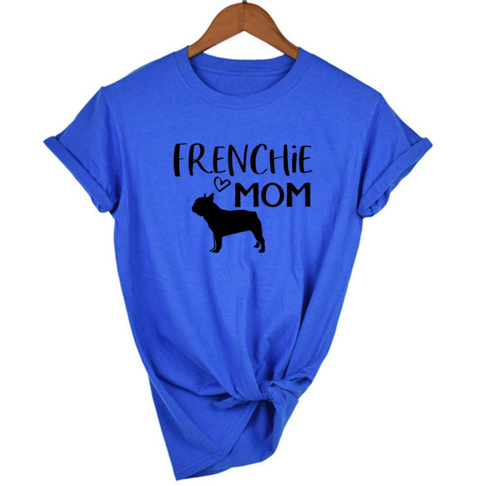 French Bulldog Mama Print T Shirt For Dog Owners Dog Mom Pet Lover Mom Life Mother
