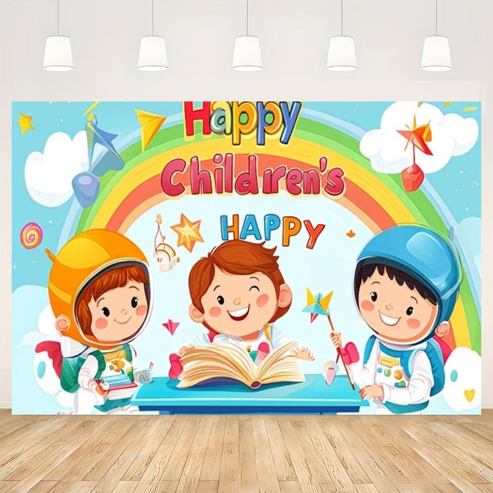 Children's Day Party Decoration Backdrop Feliz Día del Niño Balloon Photography Background Supplies Kid Gift Photo Studio Prop