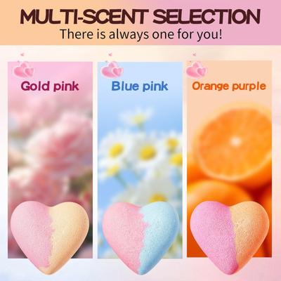 Clean Body Bath Heart Shaped Shower Bomb Gift For Mom Bath ProductsGift For Women Birthday GiftSmooth And Moisturized Skin 1 Pc