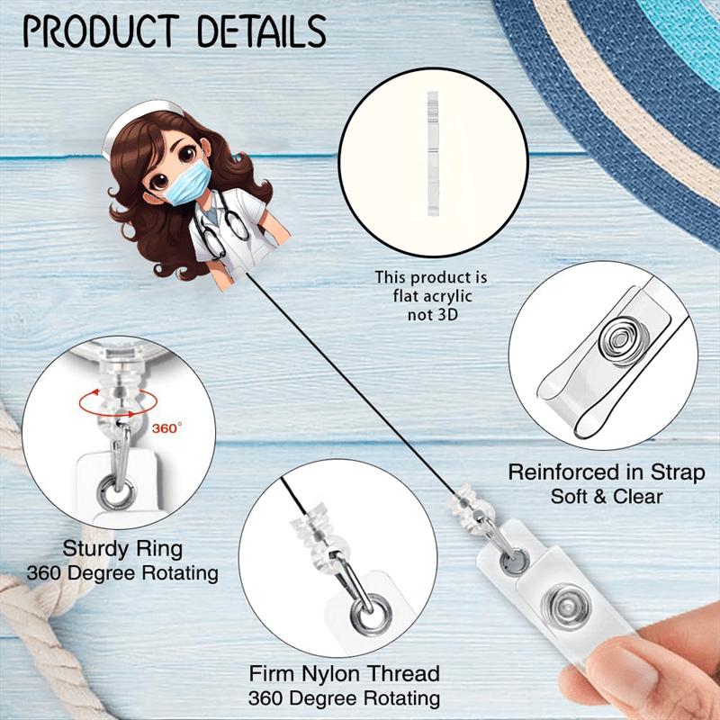 Nurse Scroll ID Holder with Scalable Design. Ideal for Nurses, Students, Doctors. Perfect for Work or As a Christmas Gift.