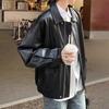 Giacca da donna Yousheng in similpelle, superficie liscia, collo rovesciato, cerniera, maniche lunghe, orlo elastico, tasche, cappotto da motociclista retrò