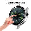 Smartwatch Full Cover Case with Tempered Glass Film Smartwatch Screen Protector Case for GT3 46mm Silver