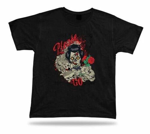 Tshirt Tee Shirt Birthday Gift Idea Please Go Death Skull Zombie Creepy Horror