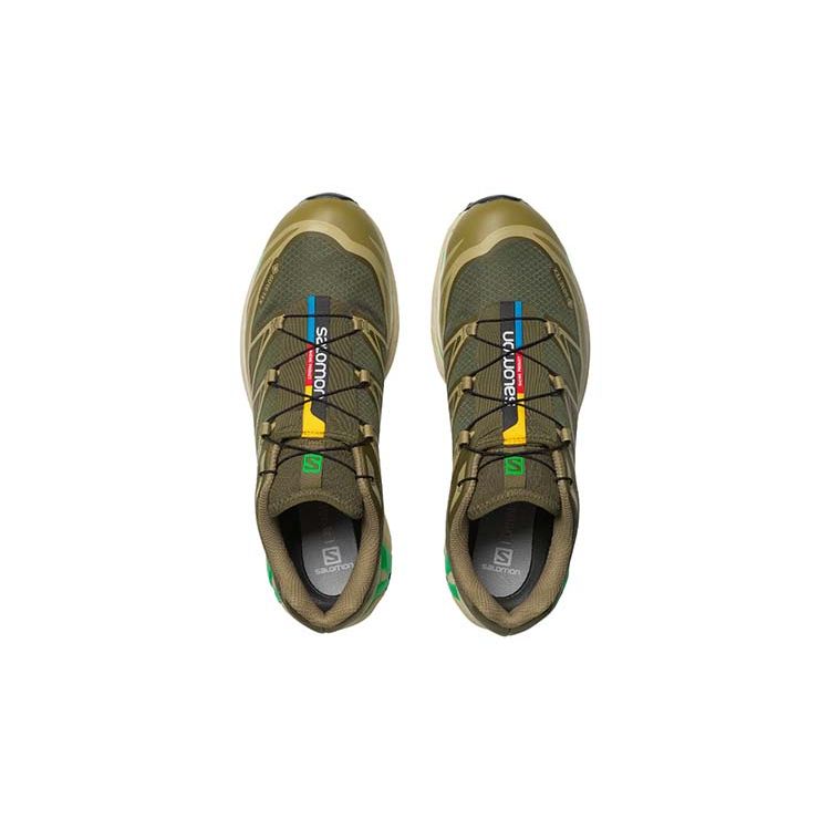 Salomon XT-6 Comfortable Versatile Fabric Shock Absorbing Durable Low Top Running Shoes Unisex Running Shoes Green 472923