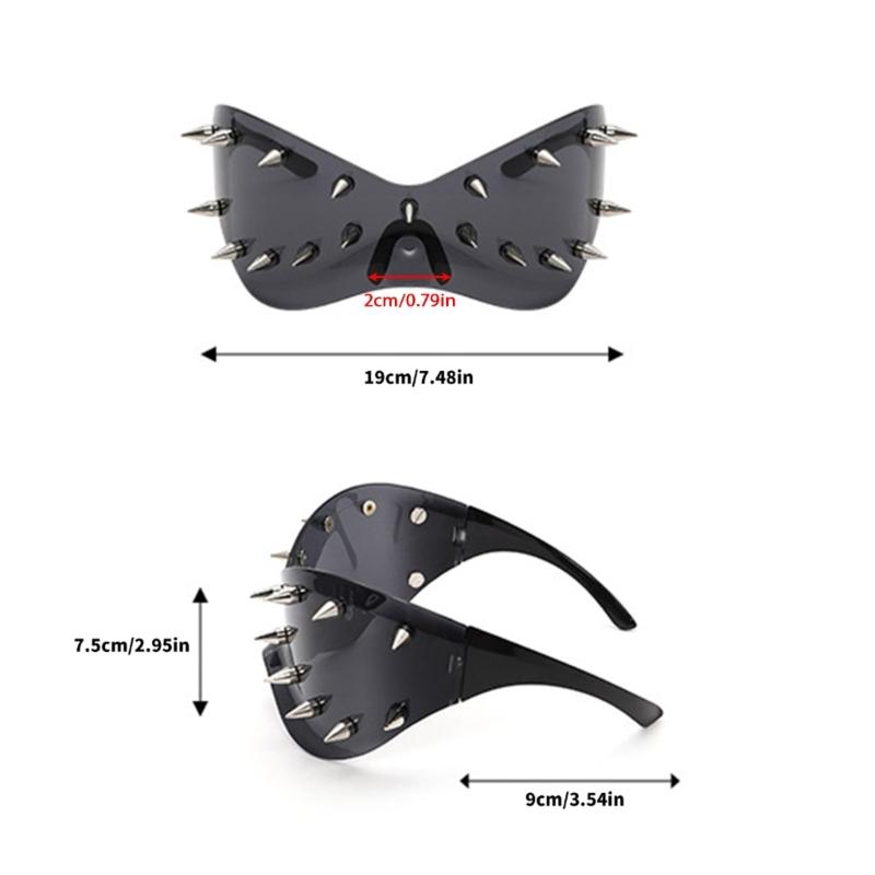 Fashionable Sunglasses With Rivet Studded For Adult Unisex Stylish Lookings UV400 Protections Glasses for Night Club