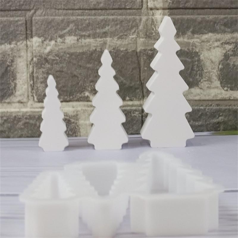 Moule à Bougie Sapin de Noël en Silicone Pour Bougie Faite Main Savon Projet Résine Époxy Cadeau de Noël Décoration de Maison