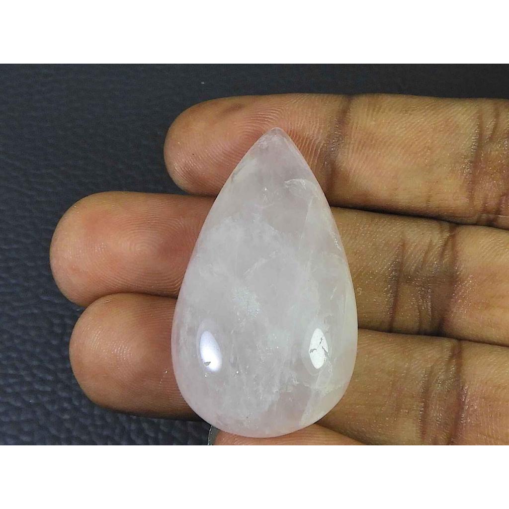 23X42X11MM Natural Pink Rose Quartz Pear Healing Crystal Cabochon Gemstone SK-3545
