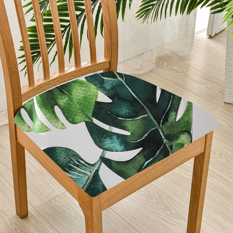 Stretch Square Chair Seat Cushion Cover With Elastic Bottom Chair Slipcover for Kitchen Hotel Banquet Dining Room Home Decor