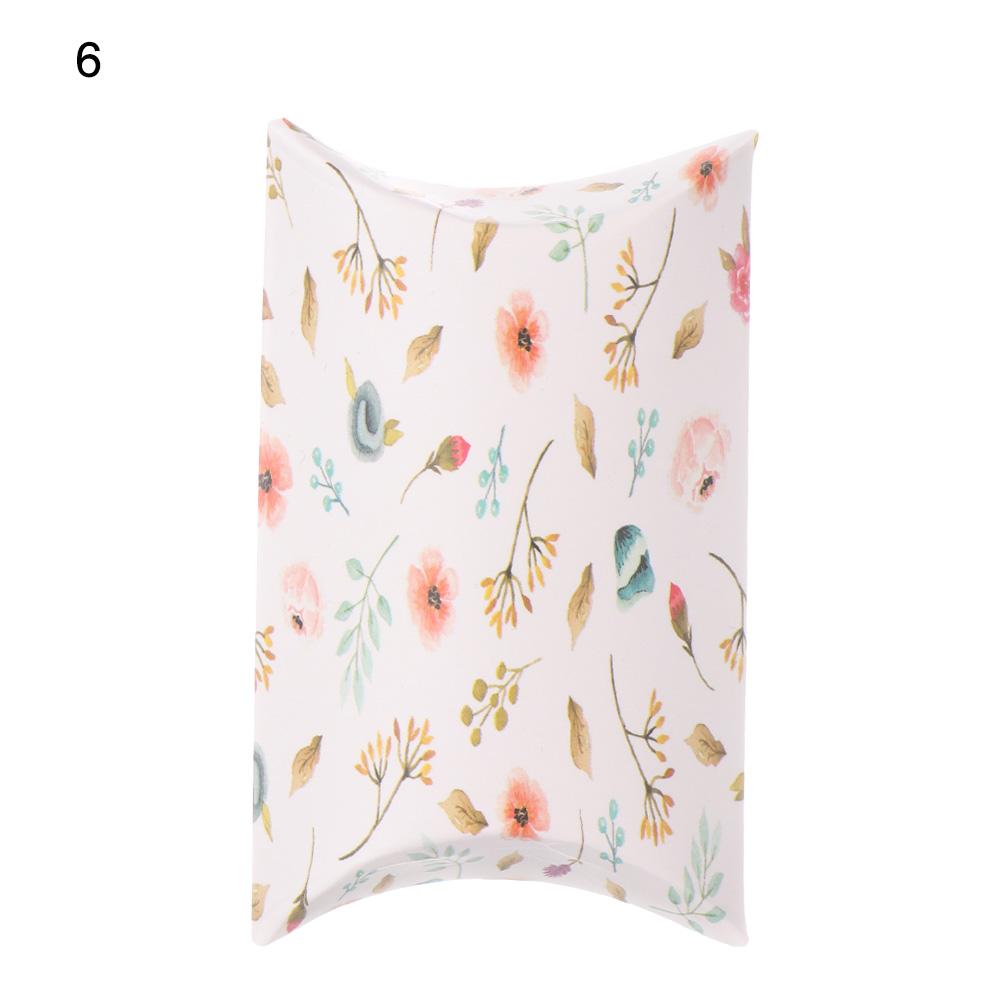 10PCS Mini Kraft Paper Candy Box Present Pouch Gifts Packaging Bag Pillow Shape Boxes Birthday Wedding Decoration Party Supplies