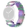 Uhrenarmband für Samsung Galaxy Watch8 Classic 46mm/Watch8 44mm/40mm Sieben-Perlen-Edelstahlband mit Strassstein-Ochsenhorn-Stil-Verbinder