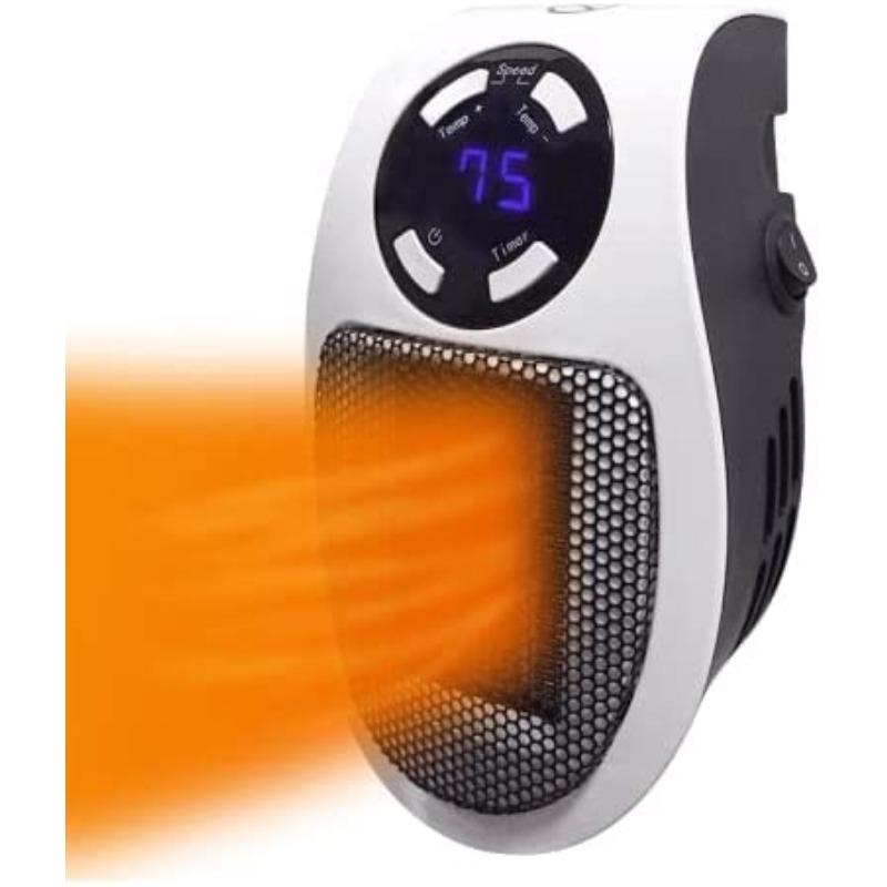 Quiet Fast Portable Cordless Space Heater Wall Mounted with Thermostat Timer Remote Control Small Heater for Indoor Room Office Bathroom