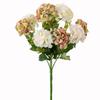 3D 10 Heads Artificial Hydrangea Flowers Arrangement Plastic Fake Flower Fake Plants Silk Flowers Home Decor