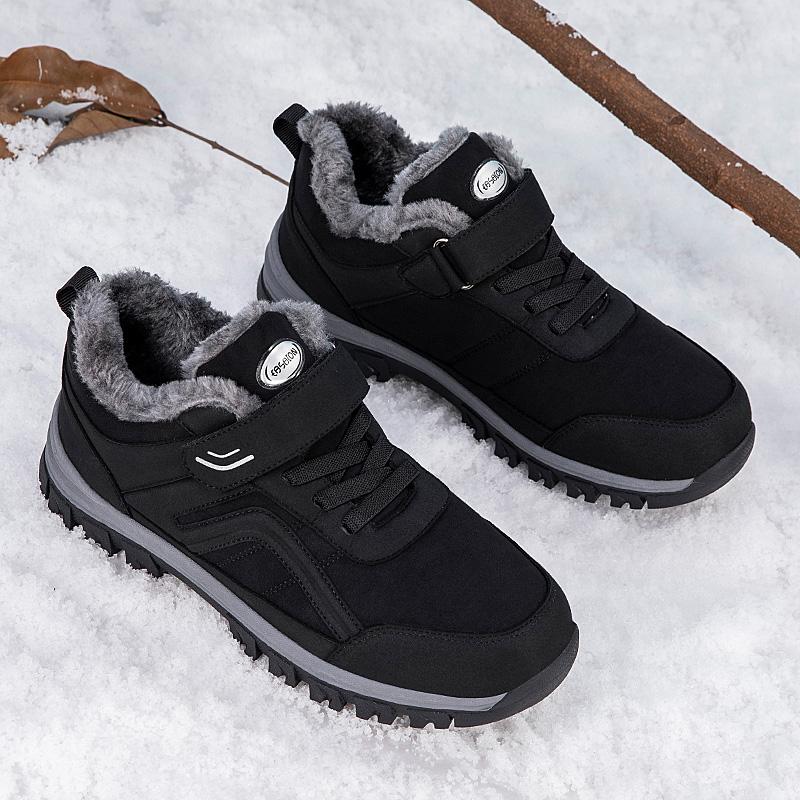 YRZL Men's Winter Boots Thermal Waterproof Boots Anti Slip Snow Shoes Warm Thermal Outdoor Hiking Boots Non Slip Men Footwear