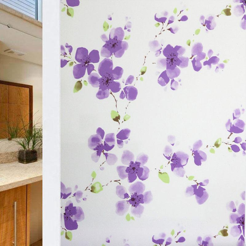 Window Privacy Film Glass Window Film Removable Vinyl Door Window Coverings UV Blocking Self Non Adhesive Sticker for Home Decor