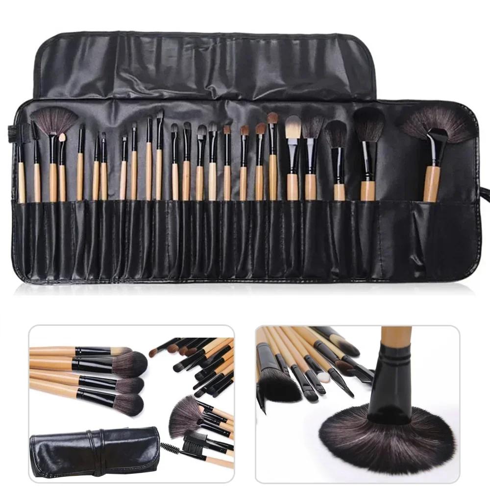 Gift Bag Of 24 Pcs Makeup Brush Sets Professional Cosmetics Brushes Eyebrow Powder Foundation Shadows Pinceaux Make Up 2028