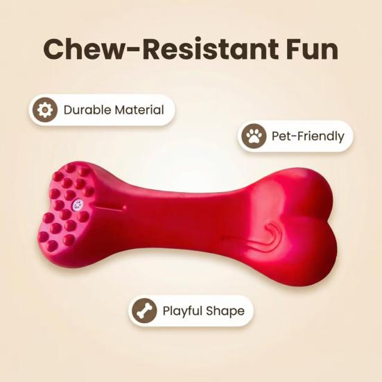 Squeaky PP Dog Chew Bone Bite-Resistant Teething Toy for Small Dogs Dog Dental Care Toy for Dental Health And Anxiety Relief